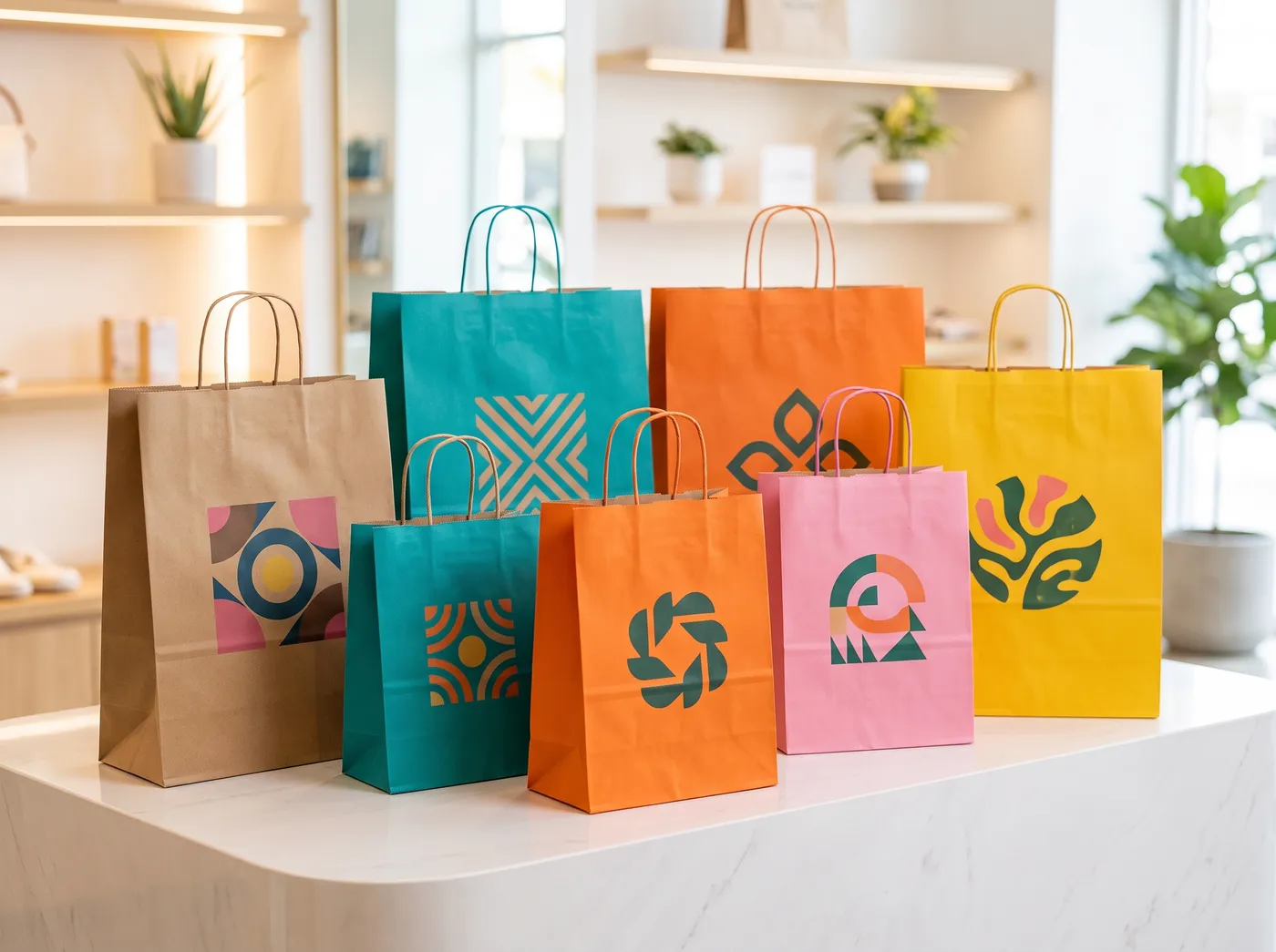 Bedruckte Papiertaschen – Beispiel von Fly & Froth