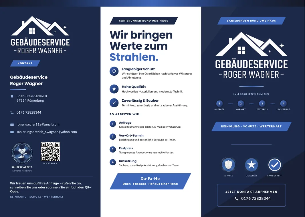 Flyerdesign Kundenreferenz Roger Wagner Aussen – Fly & Froth