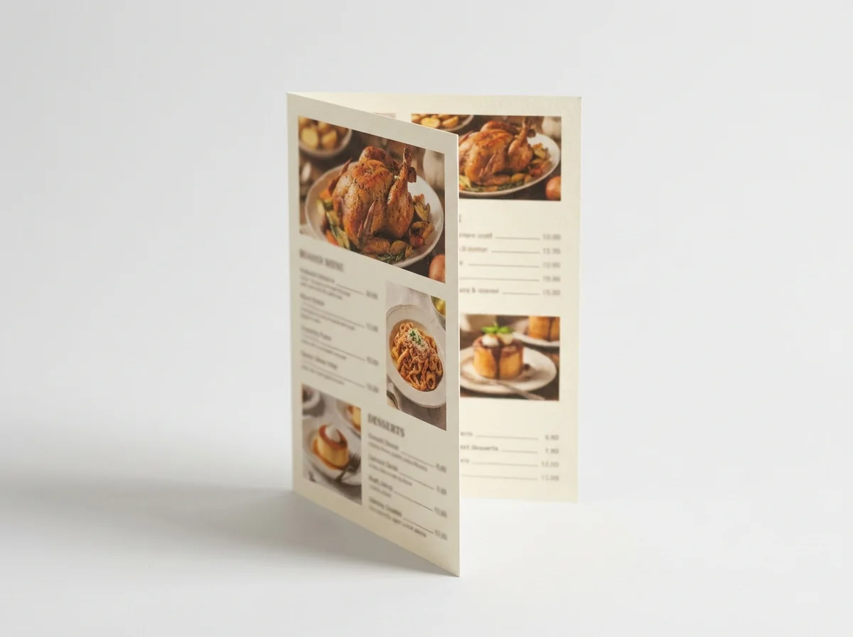 Speisekarten-Design – 4 Seiten