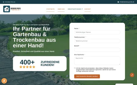 Website von Oberberg Profis