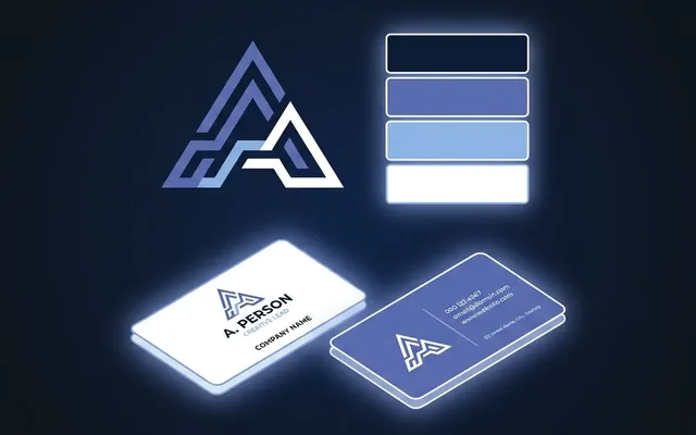 Illustration: Logo, Farbpalette und Visitenkarten aus einem Guss