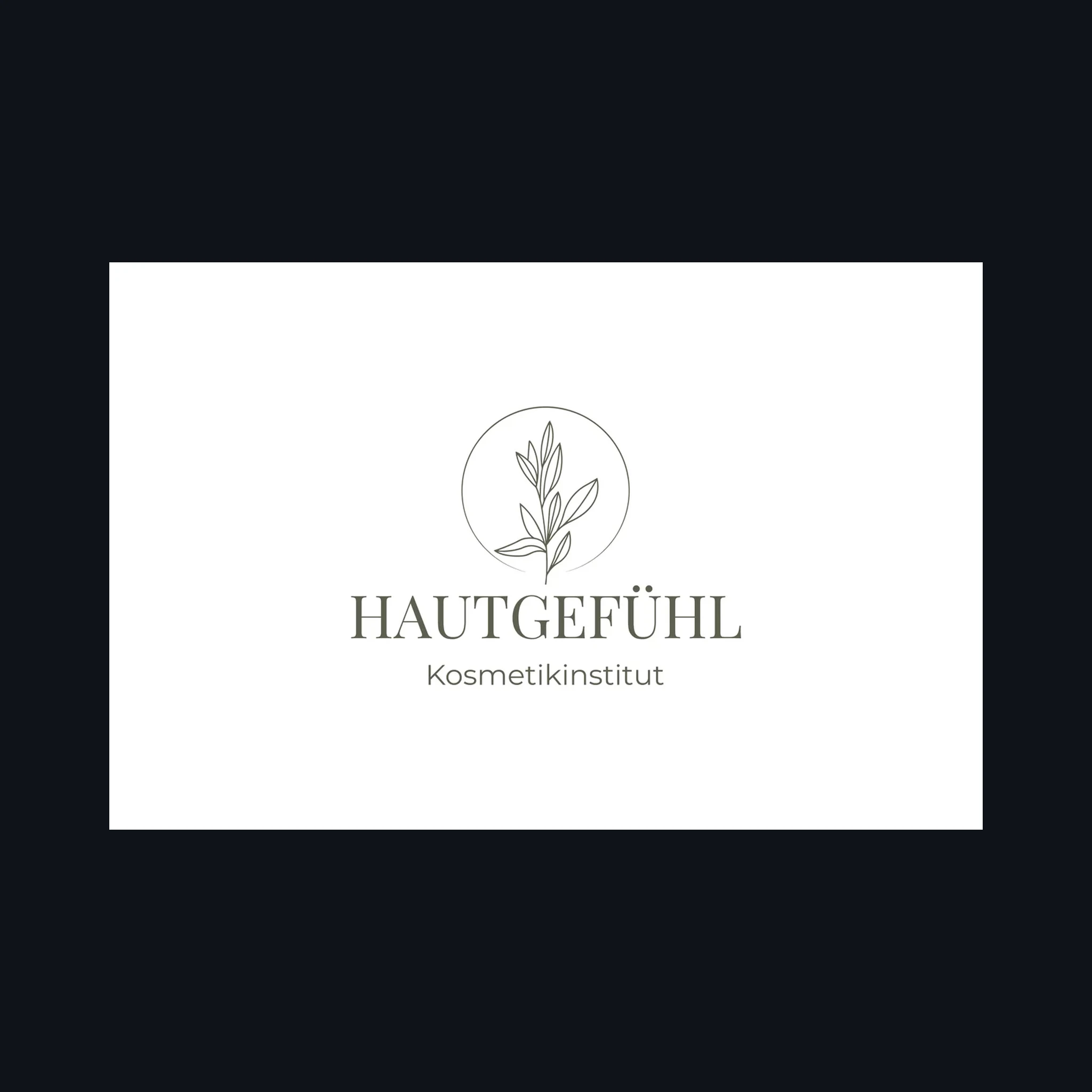 Kosmetik-Logo für Hautgefühl Kosmetikinstitut – umgesetzte Kundenarbeit von Fly & Froth