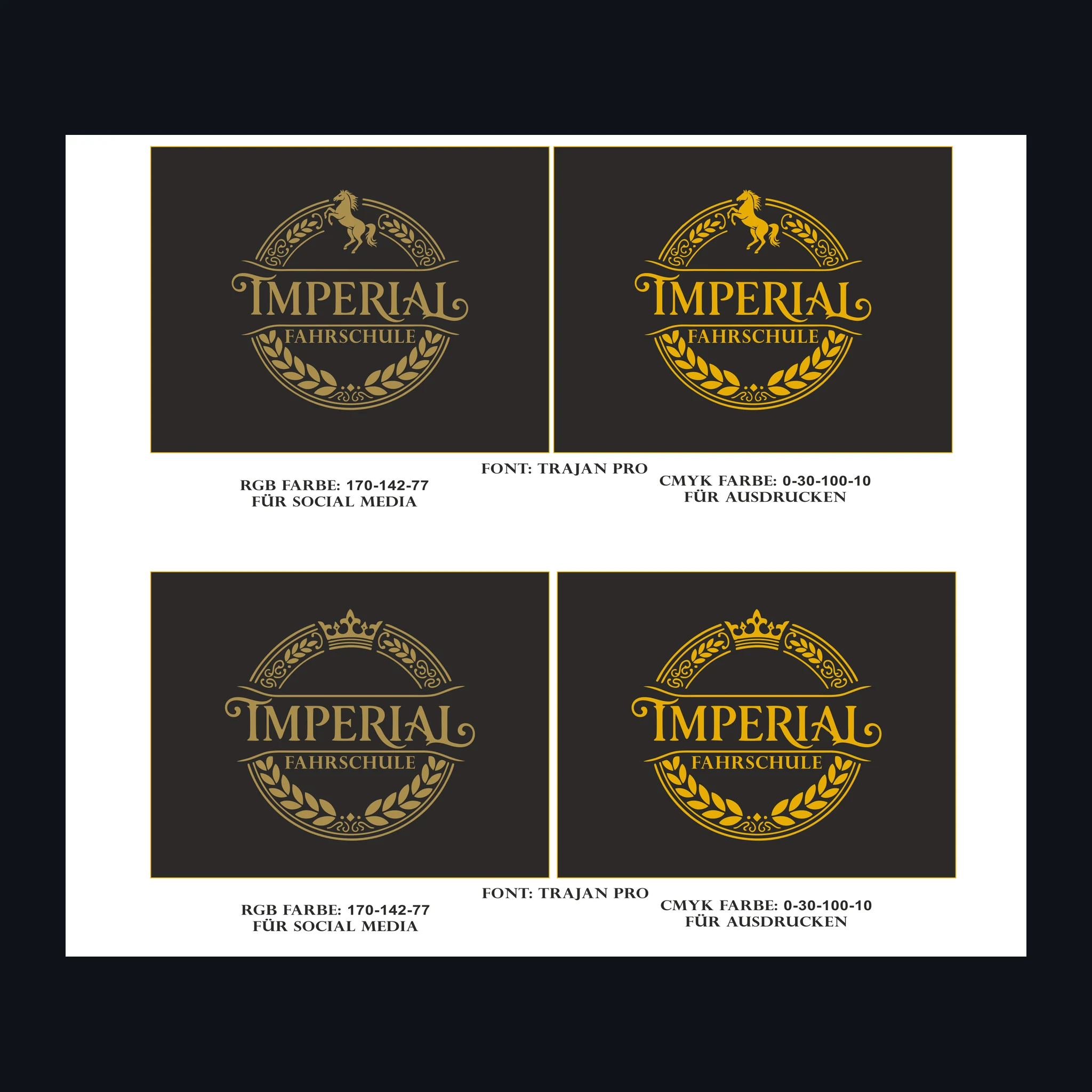 Fahrschul-Logo für Imperial Fahrschule – umgesetzte Kundenarbeit von Fly & Froth