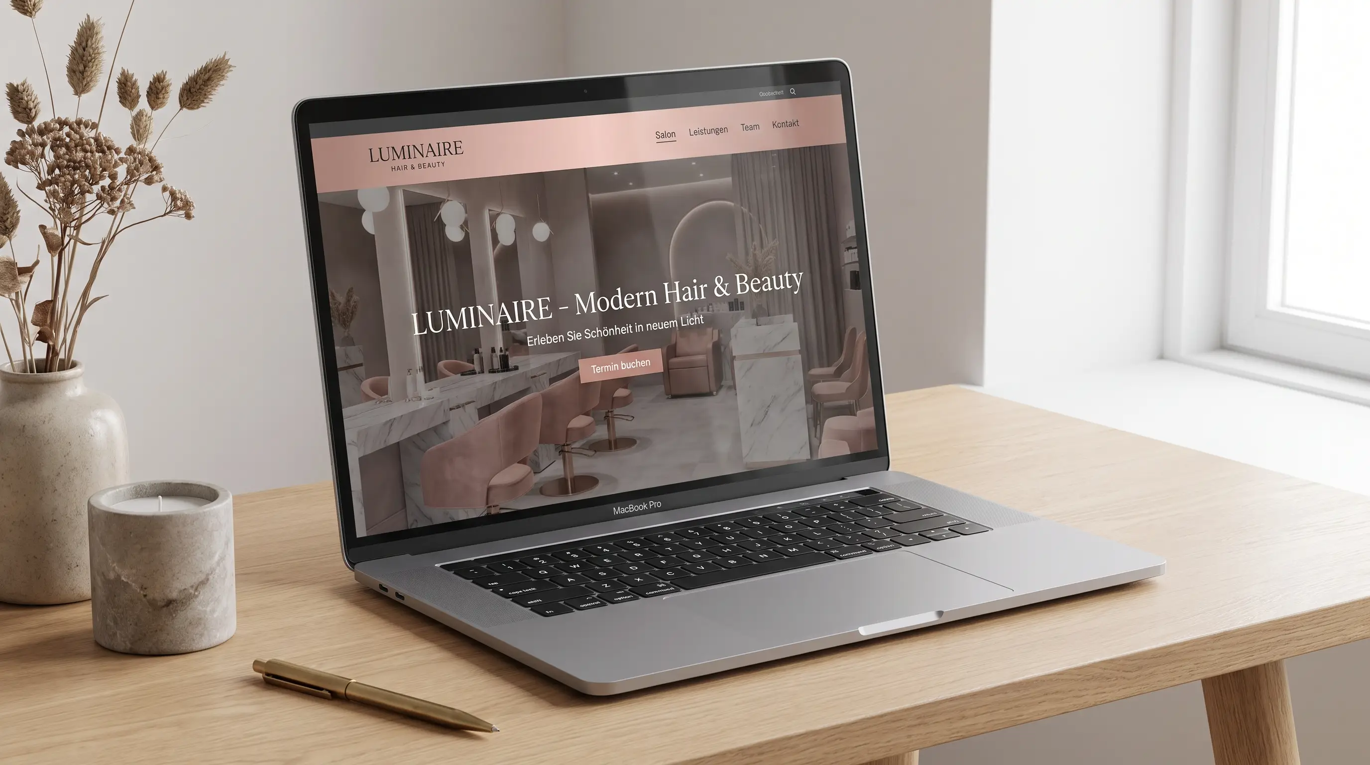 Salon-Website – Design-Demo von Fly & Froth